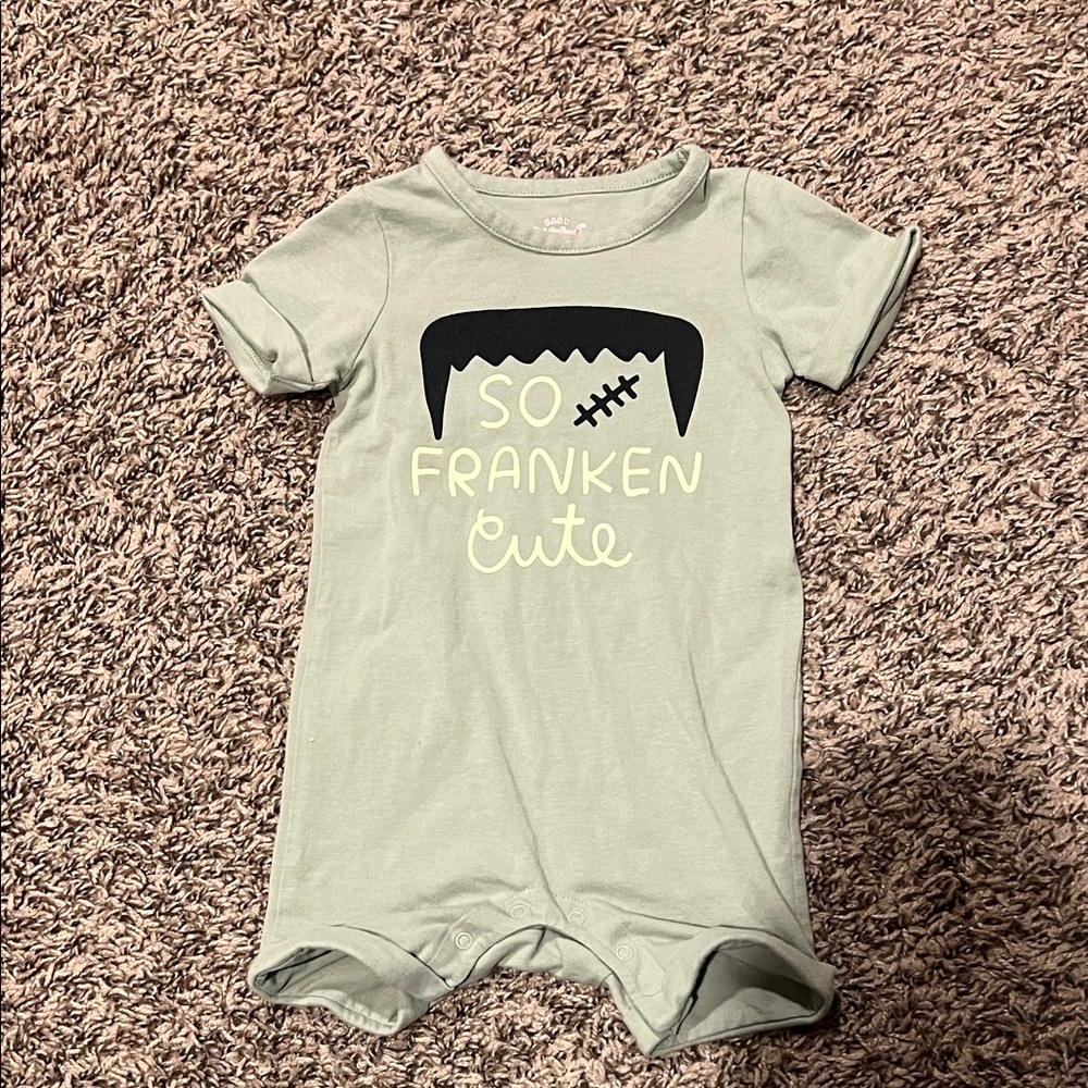 Cat & Jack Light Green 'So Franken Cute' Bodysuit